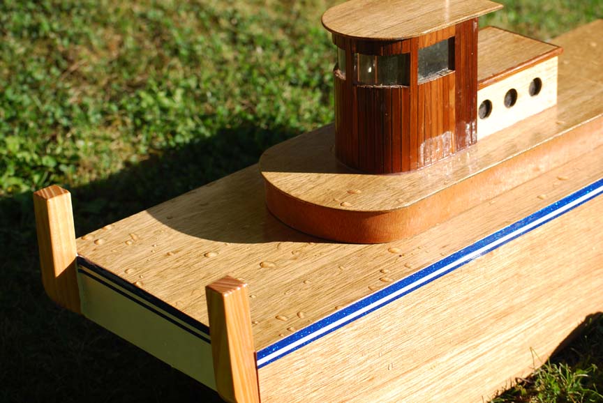 Radio controlled tug boat top
