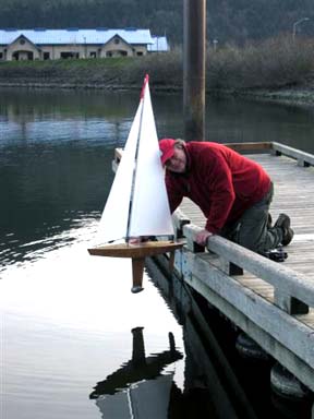 Radio controlled sailboat