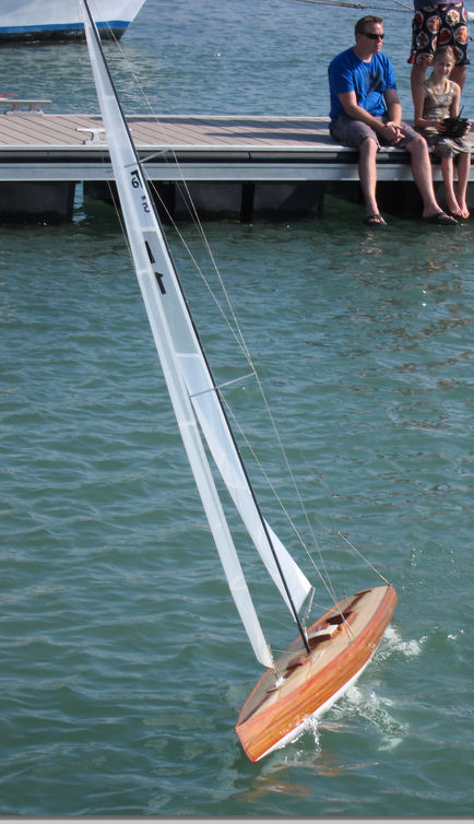 remote control boat sailing