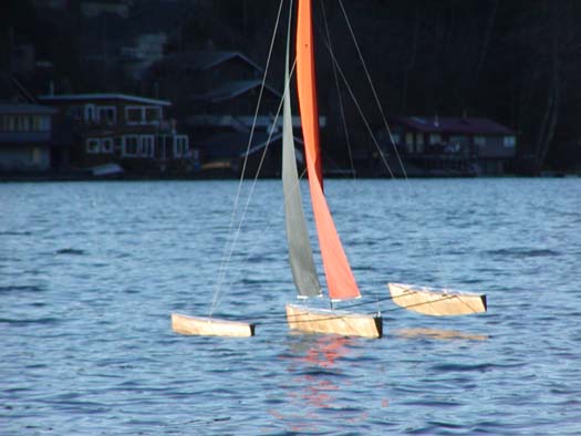 RC Sailboat trimaran T50/3